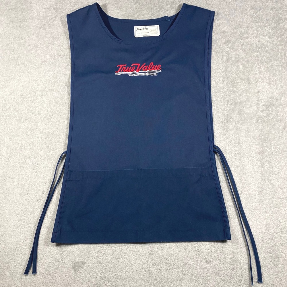 True Value Hardware Apron Vest Unisex XL Navy‎ Blue Vintage Workwear 34836ZNW